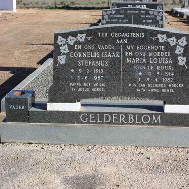 GELDERBLOM Cornelis Isaak Stefanus 1913-1987 &amp; Maria Louisa LE ROUX 1914-1982