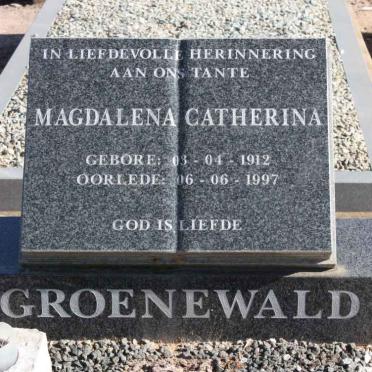 GROENEWALD Magdalena Catherina 1912-1997