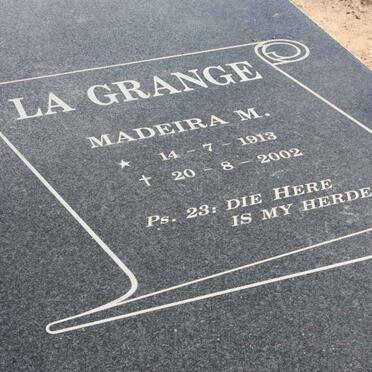 GRANGE Madeira M., la 1913-2002