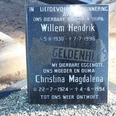 GELDENHUYS Willem Hendrik 1930-1996 &amp; Christina Magdalena 1924-1994