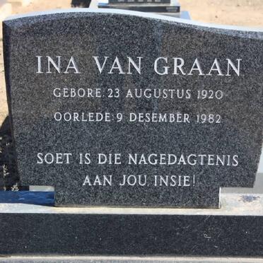 GRAAN Ina, van 1920-1982