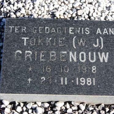 GRIEBENOUW W.J. 1918-1981