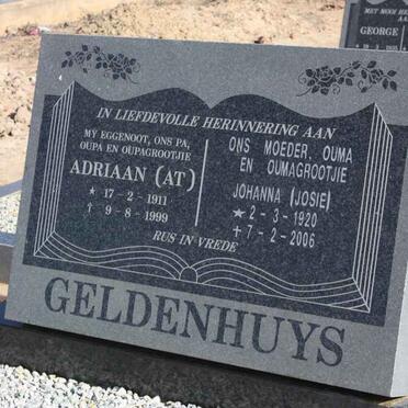 GELDENHUYS Adriaan 1911-1999 &amp; Johanna 1920-2006