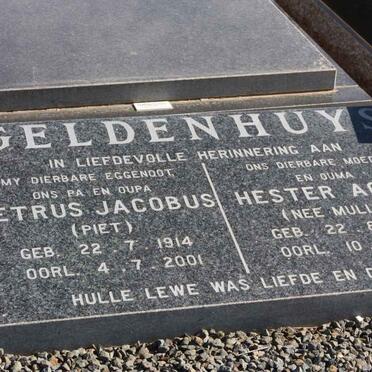 GELDENHUYS Petrus Jacobus 1914-2001 &amp; Hester Agnes MULLER 1918-2003