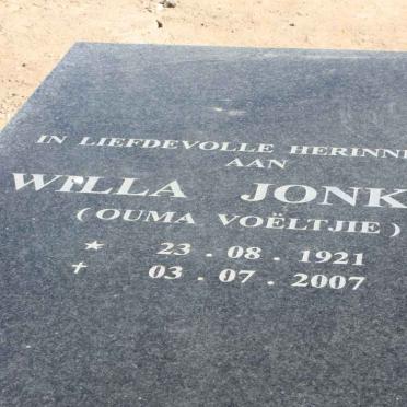 JONKER Willa 1921-2007