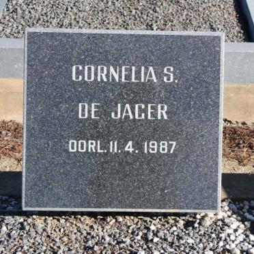 JAGER Cornelia S., de -1987