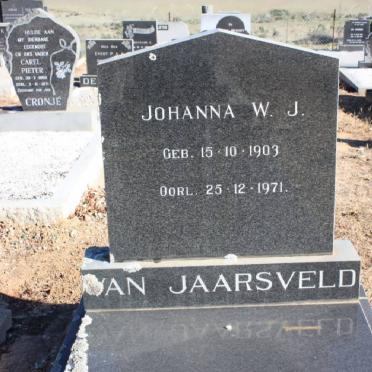 JAARSVELD Johanna W.J., van 1903-1971