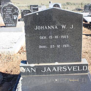 JAARSVELD Johanna W.J., van 1903-1971