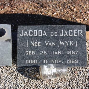 JAGER Jacoba, de nee VAN WYK 1887-1969