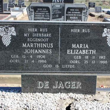 JAGER Marthinus Johannes, de 1906-1986 &amp; Maria Elizabeth 1912-1996