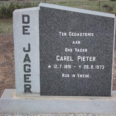 JAGER Carel Pieter, de 1891-1973
