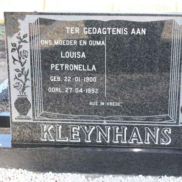 KLEYNHANS Louisa Petronella 1900-1992