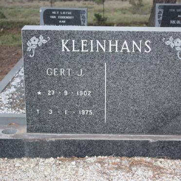 KLEINHANS Gert J, 1902-1975