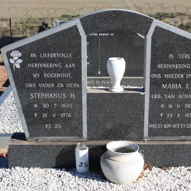 KLEINHANS Stephanus H. 1895-1976 &amp; Maria E.F. VAN SCHALKWYK 1904-1979
