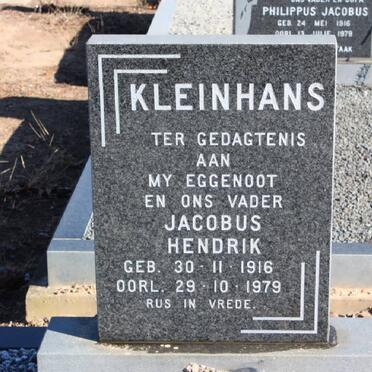KLEINHANS Jacobus Hendrik 1916-1979