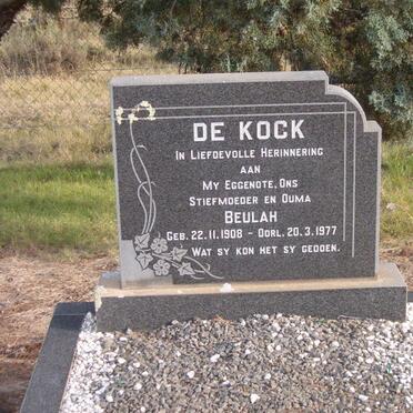KOCK Beulah, de 1908-1977