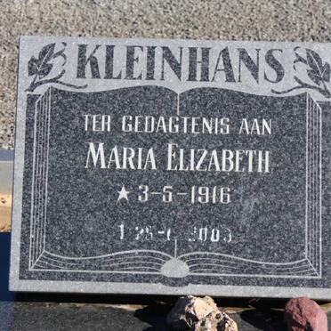 KLEINHANS Maria Elizabeth 1916-2003