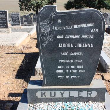 KUYLER Jacoba Johanna, formerly ROUX, nee OLIVIER 1888-1970