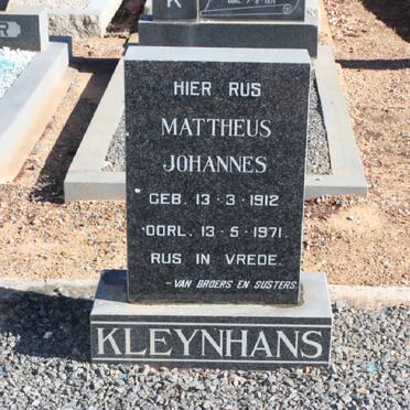 KLEYNHANS Mattheus Johannes 1912-1971