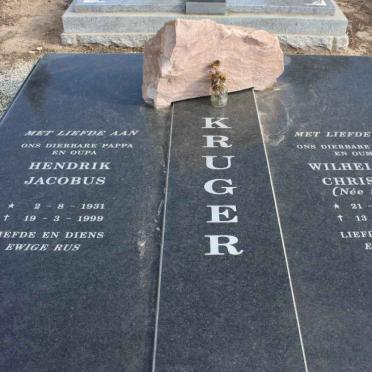 KRUGER Hendrik Jacobus 1931-1999 &amp; Wilhelmina Christina SLADE 1934-2007