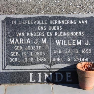 LINDE Willem J. 1899-1991 &amp; Maria J.M. JOOSTE 1905-1989