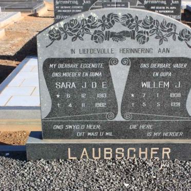 LAUBSCHER Willem J. 1908-1991 &amp; Sara J.D.E. 1913-1982