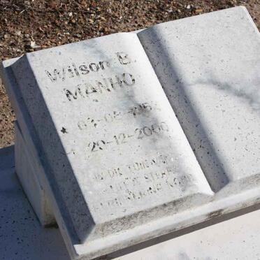 MANHO Wilson B. 1953-2000