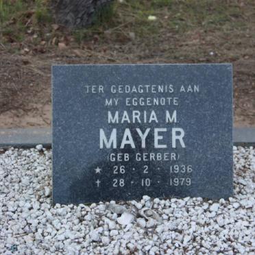 MAYER Maria M. nee GERBER 1936-1979