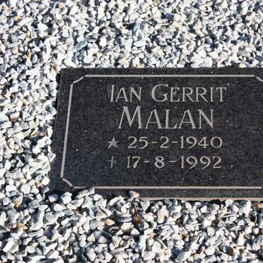 MALAN Ian Gerrit 1940-1992