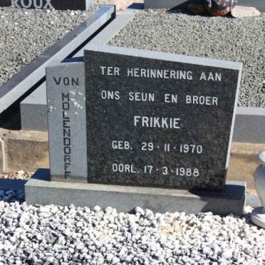 MOLLENDORFF Frikkie, van 1970-1988