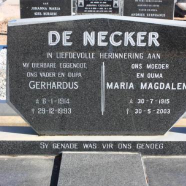 NECKER Gerhardus, de 1914-1993 &amp; Maria Magdalena 1915-2003