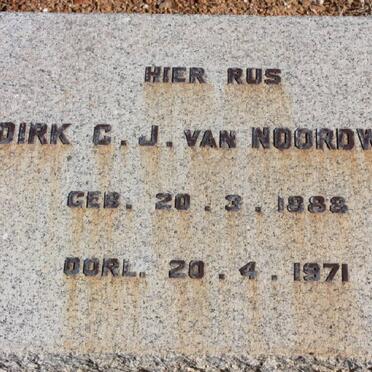 NOORDWYK Dirk C.J., van 1888-1971