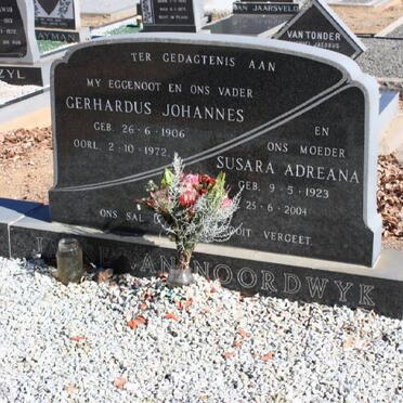 NOORDWYK Gerhardus Johannes, van 1906-1972 &amp; Susara Adreana 1923-2004