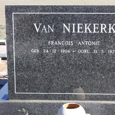 NIEKERK Francois Antonie, van 1906-1977