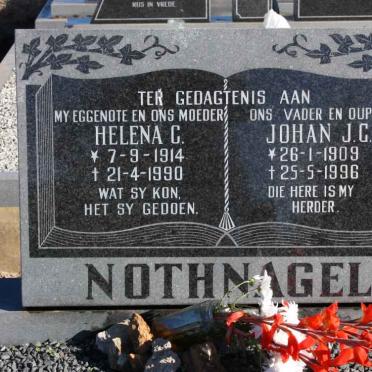 NOTHNAGEL Johan J.C. 1909-1996 &amp; Helena C. 1914-1990