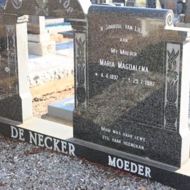 NECKER Frederick Josephus, de 1897-1972 &amp; Maria Magdalena 1897-1987 