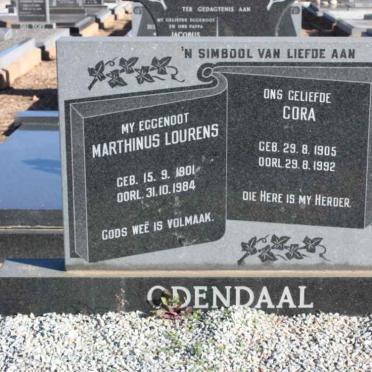 ODENDAAL Marthinus Lourens 1901-1984 &amp; Cora 1905-1992