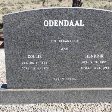 ODENDAAL Hendrik 1895-1982 &amp; Collie 1898-1975
