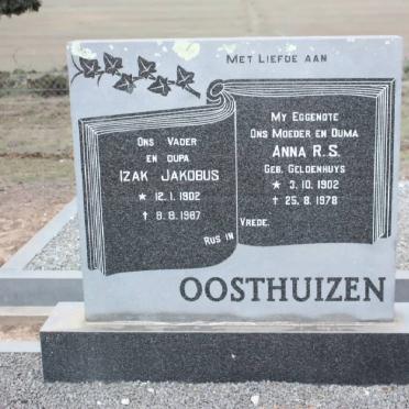 OOSTHUIZEN Izak Jakobus 1902-1987 &amp; Anna R.S. GELDENHUYS 1902-1978