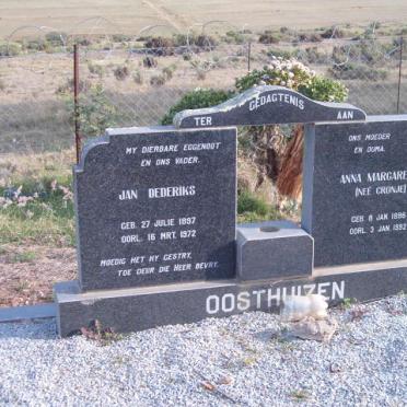 OOSTHUIZEN Jan Dederiks 1897-1972 &amp; Anna Margaretha CRONJE 1896-1992
