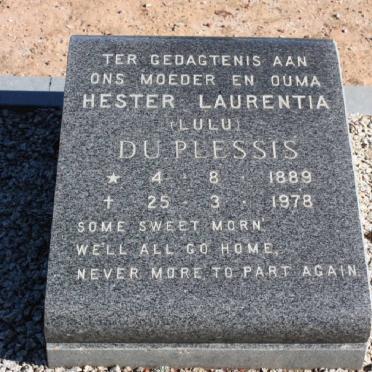 PLESSIS Hester Laurentia, du 1889-1978