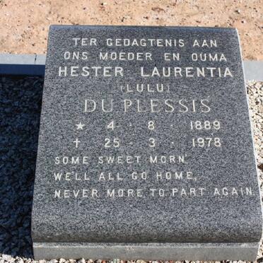 PLESSIS Hester Laurentia, du 1889-1978