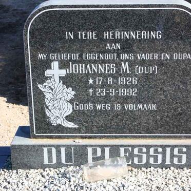 PLESSIS Johannes M., du 1926-1992
