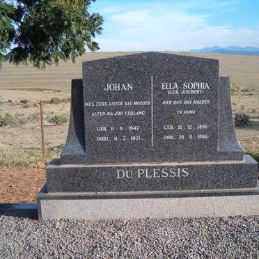PLESSIS  Ella Sophia, du 1896-1956 :: DU  PLESSIS Johan 1947-1971