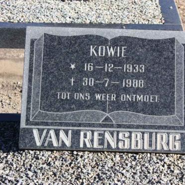 RENSBURG Kowie, van 1933-1988