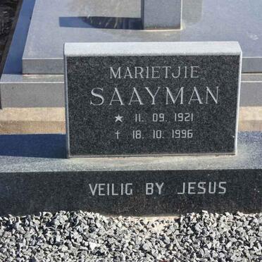 SAAYMAN Marietjie 1921-1996