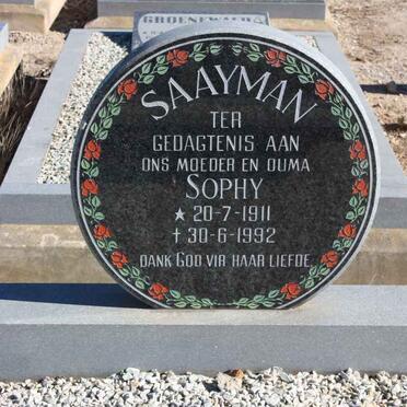 SAAYMAN Sophy 1911-1992