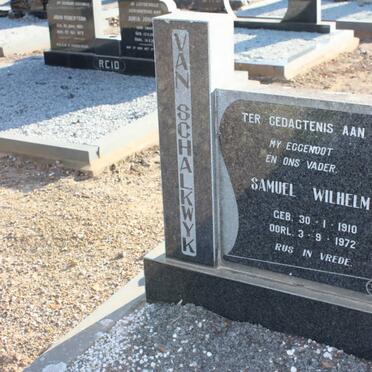 SCHALKWYK Samuel Wilhelm, van 1910-1972
