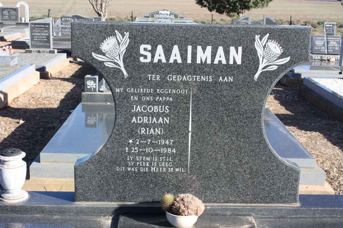 SAAIMAN Jacoba Adriaan 1947-1984