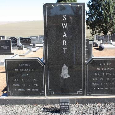 SWART Matthys L. 1903-1973 &amp; Rina 1922-1987 :: GERBER Hendrik Petrus 1943-200?